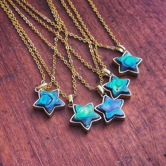 Abalone Shell Star Necklace - Picture 1 of 5